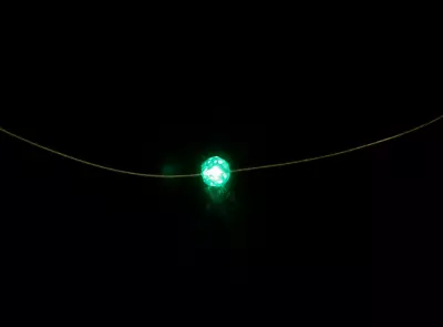 Light Up LED Crystal Pendant Necklace – Green Sphere – By MysticJewelry.com -NEW • $10