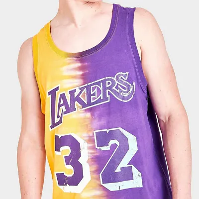 Mitchell & Ness Los Angeles Lakers Magic Johnson Tie Dye Tank Top Jersey Medium • $33.59
