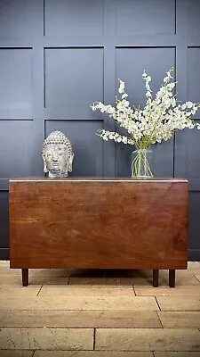 Antique Large Extending Mahogany Table / Drop Leaf Occasional / 19th.C Console • £328.50