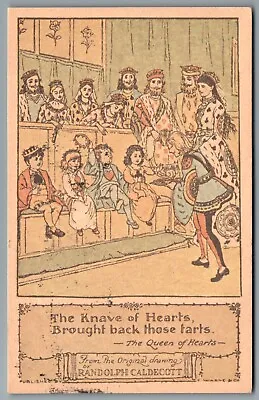 The Knave Of Hearts Nursery Rhyme Postcard Postmark 1978 Randolph Caldecott • £1