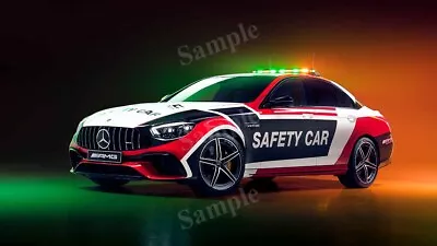 Mercedes AMG E 63 S 4MATIC Safety Car Red White Black Print Photo Poster • £7.58