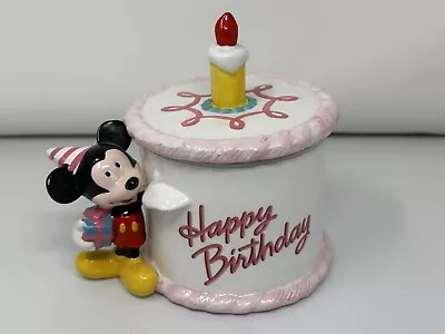 Mickey Mouse Disney Teleflora Happy Birthday Vase Container Gift Flowers Ceramic • $19.99