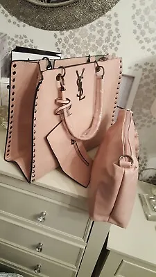 £29.99 • Buy 2 Dusky Bag Pink Bags 1 Purse (matching 3 Piece Handbag Set)🎁