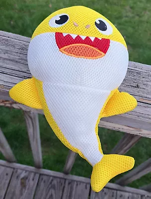 Pinkfong Baby Shark Yellow 13  Mesh Fabric Tub Toy Plush W/Loop Nickelodeon • $13.99
