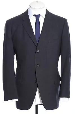 42S Short Vintage 60s Dark Gray Worsted Wool 3-Button Sport Coat Blazer Jacket • $78