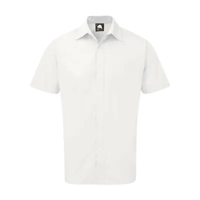 Classic Mens Shirt Short & Long Sleeve Smart Office Formal Business Bar Plain • £6.99