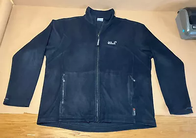 Jack Wolfskin Fleece Mens Black Travel Polartec Jacket Jumper Sweatshirt XXL 48 • £24.95