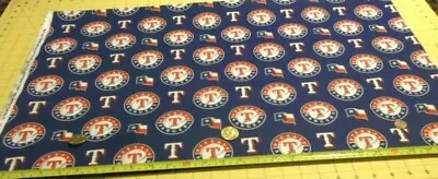 MLB Texas Rangers WIDE Fat Quarter-18 Inches By 29.5 Inches-Cotton Fabric • $5.42