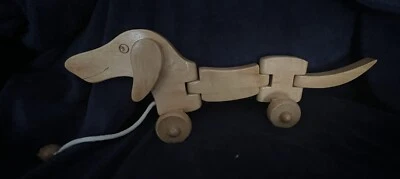 £7.99 • Buy Wooden Pull Along Sausage Dog 