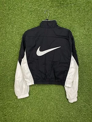 Nike Windbreaker Womens Softshell Jacket Y2K Sports Nylon Full Zip Size Medium M • $39.99