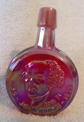 $4 • Buy 1971 Wheaton 3  Mini Iridescent Presidential Decanter Bottle John Adams