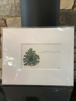 Mary Schmidt Original Watercolor Signed MS'12 10” X 8” Vermont Winter Snowy Tree • $9.85