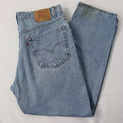 Vintage 90s Levis 550 Mens 38x30 Meas 36x30 Blue Jeans Relaxed Fit Straight Leg • $19.99