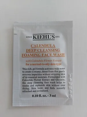 3ml KIEHL'S CALENDULA DEEP CLEANSING FOAMING FACE WASH NEW sample Size • £2