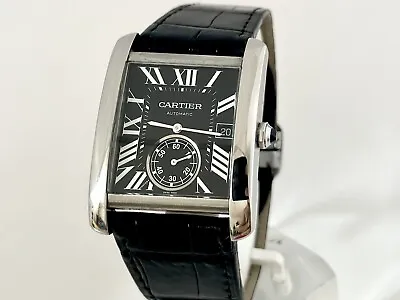 Cartier  Tank MC Chronometer -Black Dial- S/Steel- W5330004 -Box/Papers- • $3950
