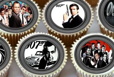 James Bond Classics Cupcake Toppers Edible Cake Decorations 3282 • £4.99