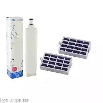 £17.29 • Buy For Whirlpool WPRO Water SBS002 Plus 2 X Air Microban Antibacterial Filter Kit