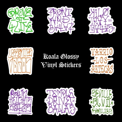 $10 • Buy GTA San Andreas Graffiti Gang Spray Tag Glossy Waterproof Vinyl Sticker Art