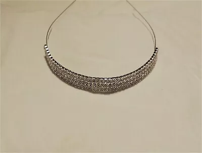 Ladies Girls Metal Multi Row Rhinestone Crystal Headband Hoops • $4.15