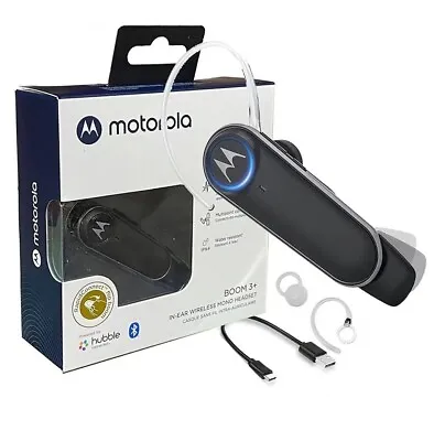Motorola Boom 3+ Plus In-Ear Wireless Mono Bluetooth Stereo Headset - Black • $23.99