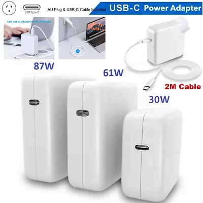 30W/118W/87W USB-C Power Adapter Type-C Laptop Charger For Apple Macbook Air Pro • $26.88