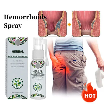 £4.87 • Buy 100% Natural Herbal Hemorrhoids Spray Hemorrhoids Treatment Agent Painless 30ml