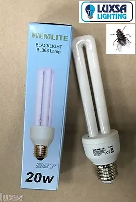 2 X 20 Watt Wemlite ES Flykiller Replacement Lamp 20W Fly Killer Bulb • £28.80