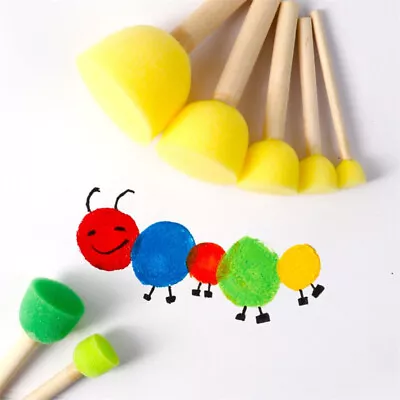 $2.97 • Buy Foam Round Sponge Paint Brush Set Art Craft Stencils Graffiti DIY Oil Staint-$j