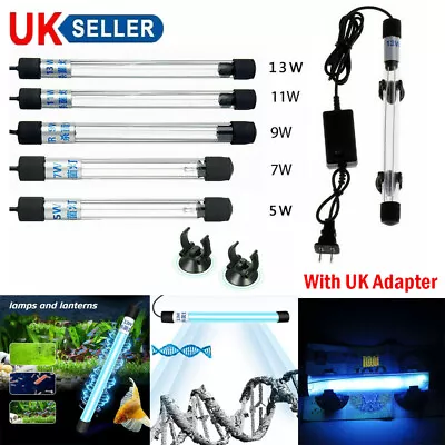 5-13W Aquarium Fish Tank Pond UV Steriliser Light Water Clean Lamp Submersible • £11.56