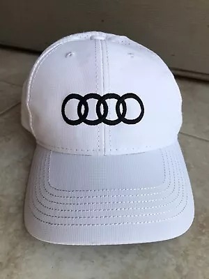 $24.50 • Buy AUDI Men’s Cap White Black Embroidered Logo Ouray Sportswear Adjustable NEW
