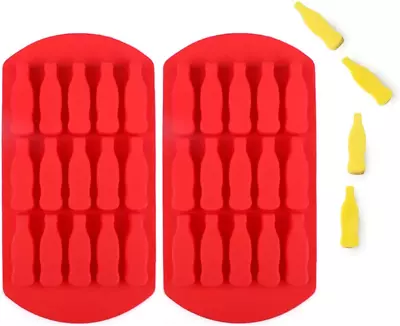 Fewo 2 Pack Coca Cola Glass Bottle Ice Cube Tray Coke Cola Silicone Mold For Ch • $14.57