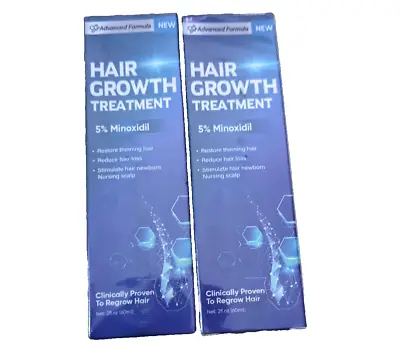 Minoxidil 5% Topical Liquid Hair Regrowth Treatment 2oz 2 PACK EXP 03/26 • $14.99