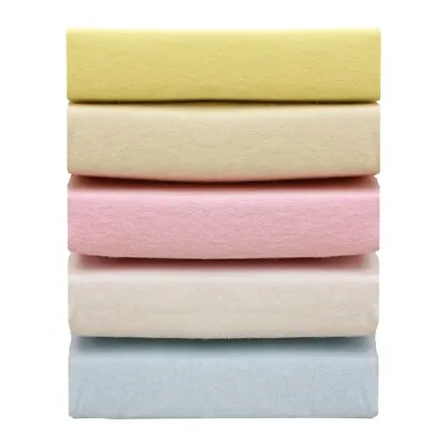 2 X Travel Cot Fitted Sheet 95×65 Cm/Playpen/Pack N Play/ 100% Jersey Cotton. • £8.99