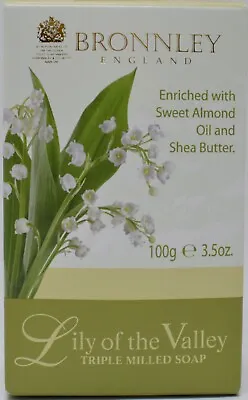 BRONNLEY LILY OF THE VALLEY TRIPLE MILLED SOAP (100G)- Genuine And Authentic • £6.50