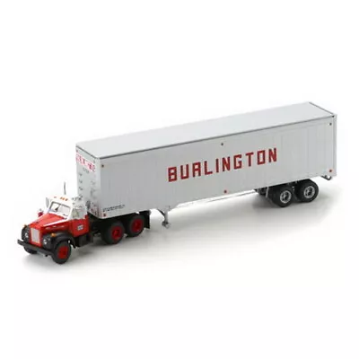 Athearn 93186 HO Burlington Mack B Tractor W/40'''' Trailer Ready To Roll LN/Box • $30.99