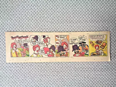 McDonald's 1978 Chicago Tribune Sunday Comic Strip • $9.95