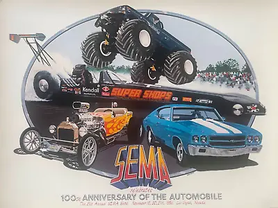 Harold Cleworth SEMA Chevelle T Bucket Monster Truck Dragster Poster NOS • $35