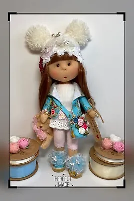 £59.99 • Buy Handmade Rag Doll Ranelle 10”, OOAK, Home Decor, Gift,  Art Collectible Doll