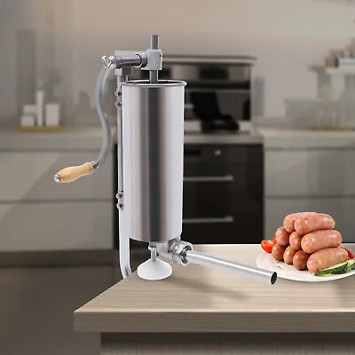 $75 • Buy 3 L Sausage Filler Stuffer Commercial Meat Sausage Maker Machine With 8- Nozzles