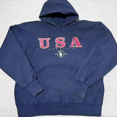 Vintage US Olympic Team Training Center Hoodie Reverse Wave USA Heavyweight • $74