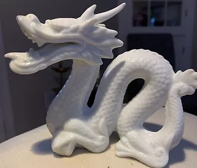 VTG Chinese White Porcelain Dragon 5” Mint • $25