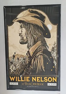 Willie Nelson 1974 Texas Opry House Concert Poster 11 X 17 Framed • $21.99