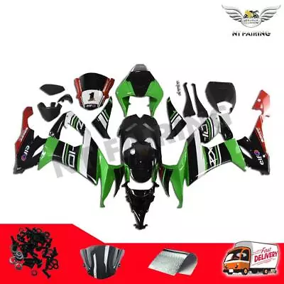 FT Green Black ABS Injection Fairing Fit For Kawasaki Ninja 2008-2010 ZX10R B055 • $369.99