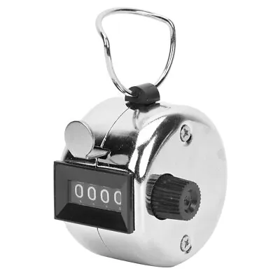 BERM Hand Tally Counter 4-Digits Silver Aluminium Alloy Handheld Counting Tools • $8.06