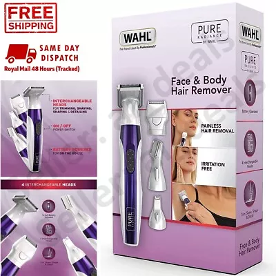 Wahl Women Electric Shaver Face Body Hair Remover Bikini Legs Underarm 5604-1317 • £21.69