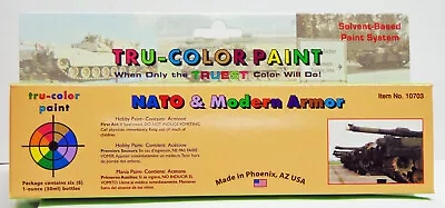 Nato & Modern Military Model Paint Set (6) 1 Oz Tru-color Air Brushable Tsp10703 • $46.95