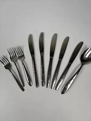 Vtg MCM Japan Starburst Star Atomic Stainless Steel Flatware 9 Various Pieces • $19.99