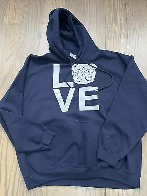 Gilden Pull Over A Hoodie LOVE With A Bulldog Yale University XL • $39.99