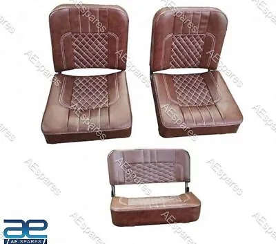 Complete Seat Cushion Set Diamond Cut For Military Jeeps Ford Willys MB GPW S2u • $504.59