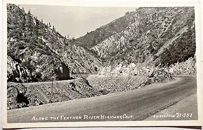 1946 RPPC ALONG THE FEATHER RIVER HIGHWAY CALIFORNIA Postcard Eastman Photo C9 • $8.95